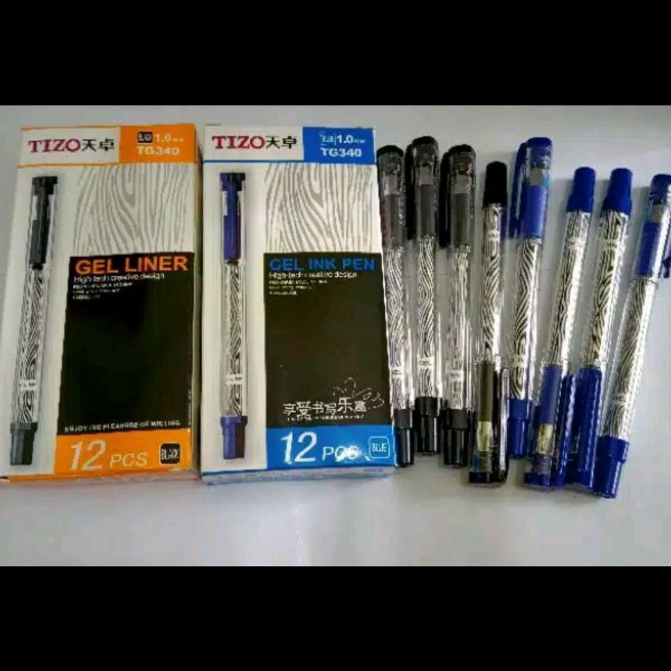 

KODE R4Q2 1 Lusin 12 Pcs Gel Pen tizo tg 34 1mm Pulpen Tizo Tg 34 Pulpen Gel Tizo Gel Ink Pen Tizo Tg34