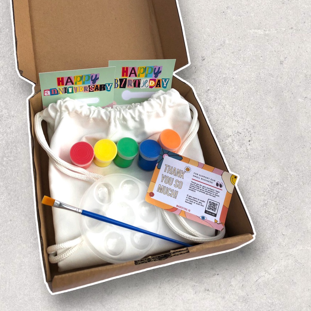 

ART G3J Paket Lukis Tas Serut 3x4cm Hampers Painting Kit String Bag 3x4cm by Madefyouid