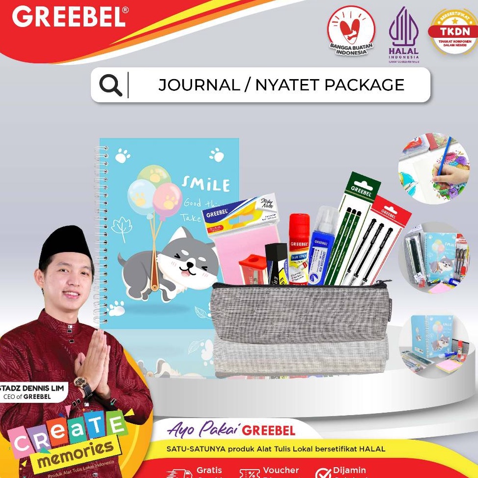 

KODE G2X GREEBEL Paket Journal Nyatet Package Paket alat tulis untuk menyatat dan menjurnal