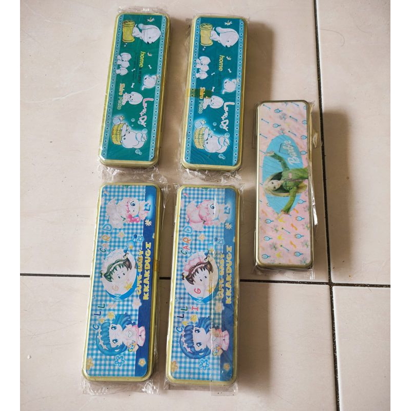 

kotak pensil anak motif bahan kaleng