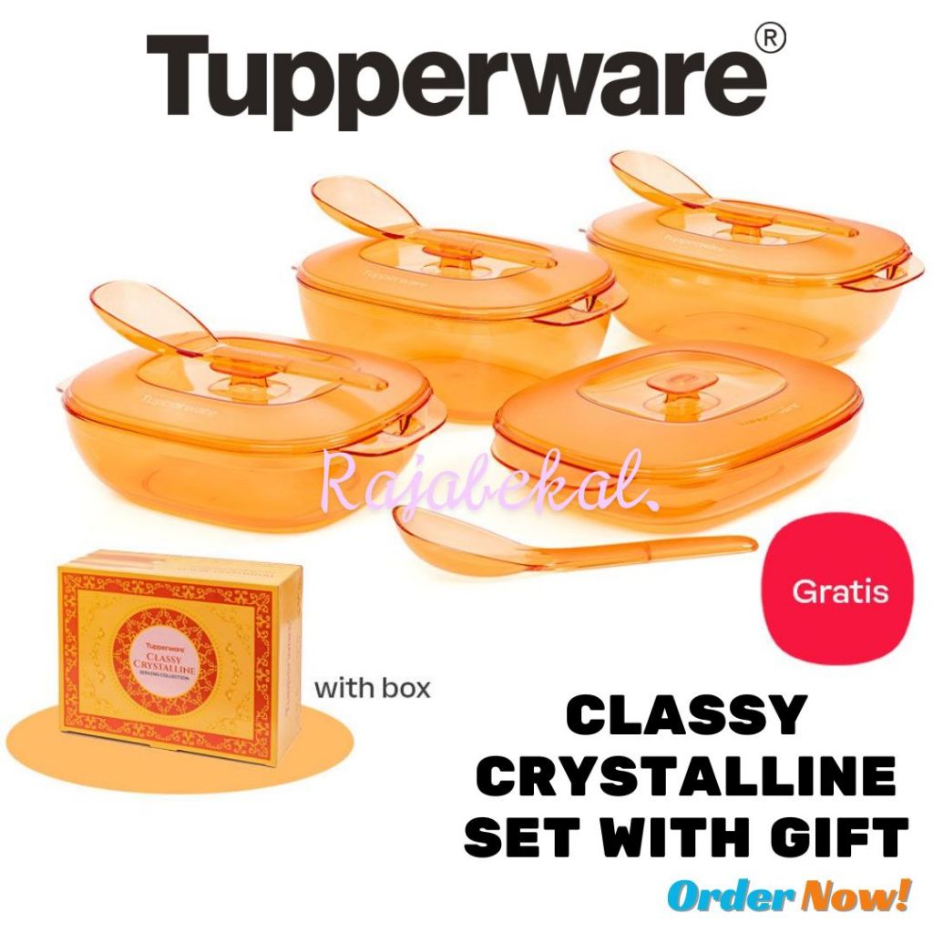 PROMO Tupperware Classy Crystalline Set Gold