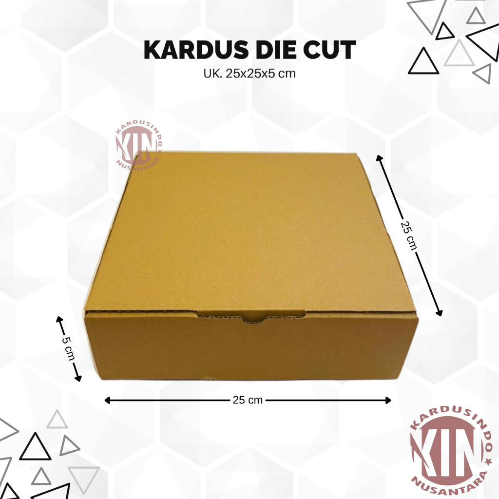 

kardus Die cut polos baru uk 25x25x5 cm