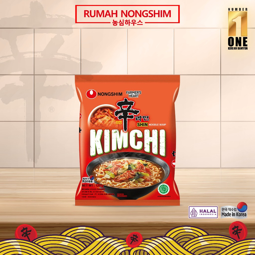 

Nongshim Farmer's Heart - SHIN KIMCHI 120g Made in Korea [Halal Certified] [Korean Noodle]