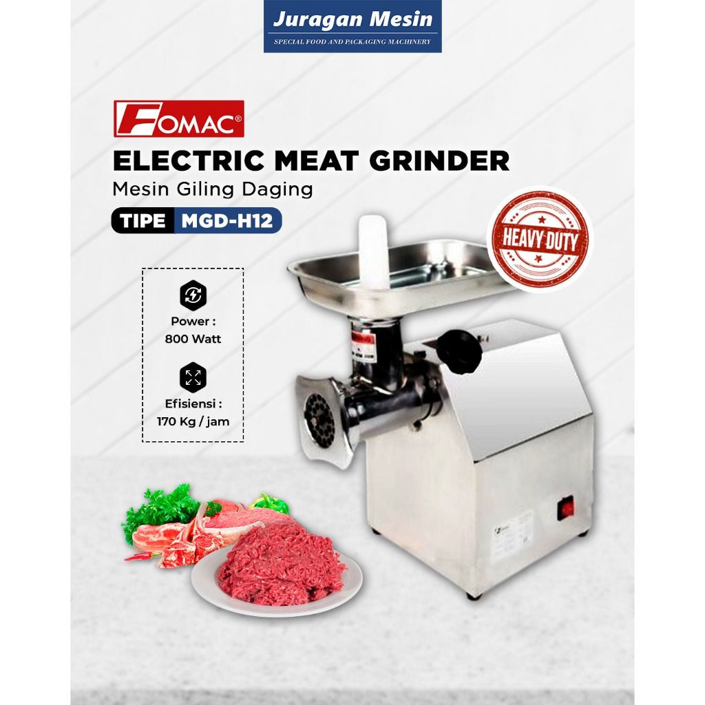 FOMAC Giling Daging Listrik MGD-H12 Gilingan Daging Listrik Penggiling Daging MGD-H12 FOMAC