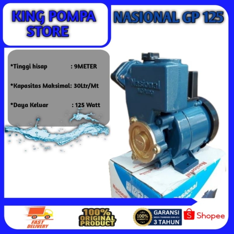 Pompa air Nasional GP-125 pompa air listrik pompa air sumur Dangkal