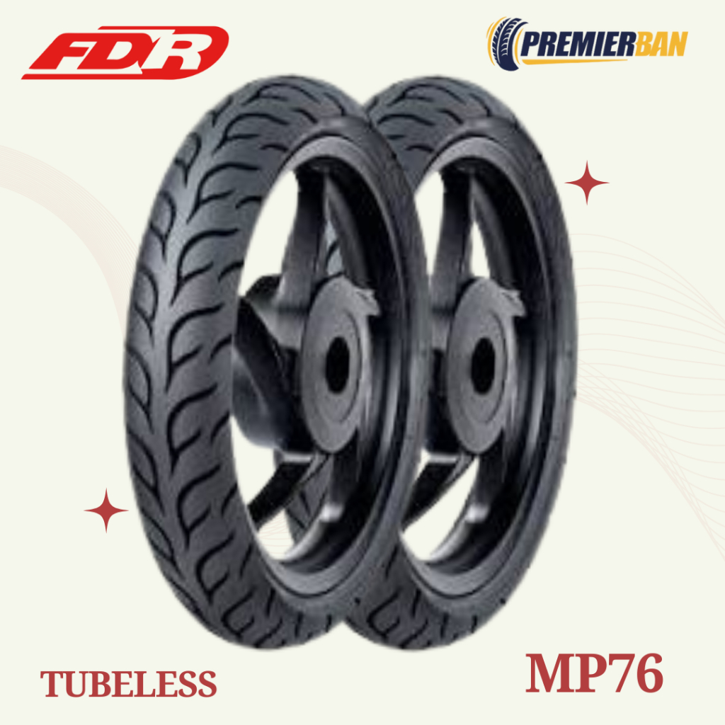 Paket Ban Motor FDR MP76 Ring 14 90/80-14 & 100/80-14 Ban Motor Vario,Mio,Scoppy,Beat // TUBELESS RA