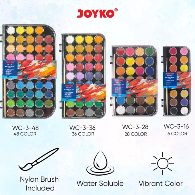 

KODE G8X5 Watercolor Set Cat Air Joyko WC3 28 warna