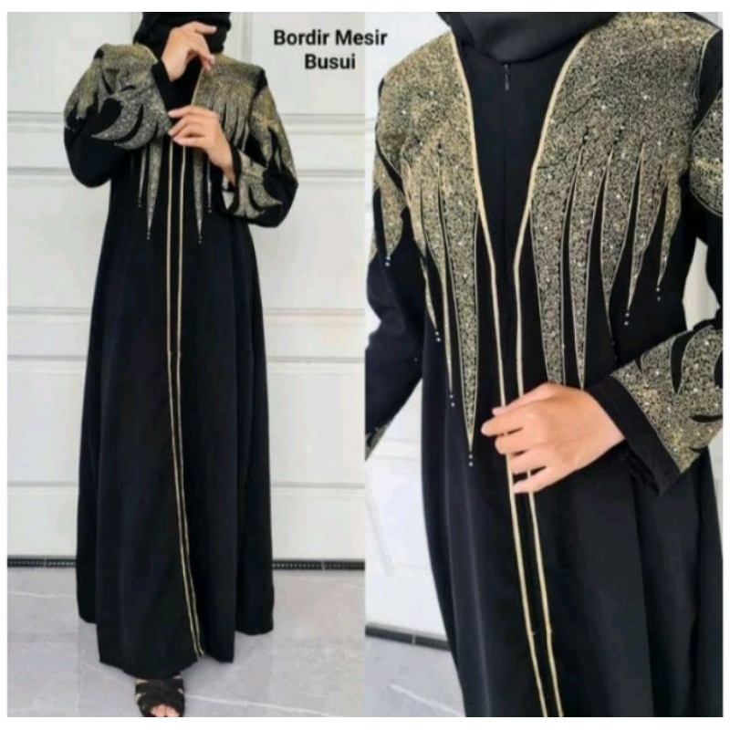 Abaya Bordir Mesir Busui Gamis Wanita Muslimah Terlaris