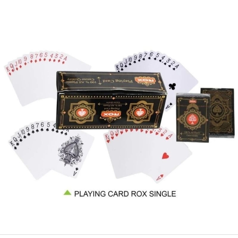 Kartu Remi Plastik Waterproof Casino Quality ROX ORIGINAL KARTU