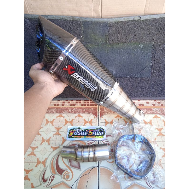silincer knalpot original Akrapovic carbon ninja 250 fi ninja 250 R Z250