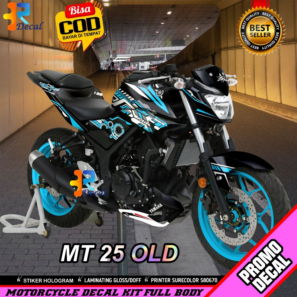 Decal Yamaha MT 25 Old Motif Hitech Sticker Decal Full Body Terbaru Premium