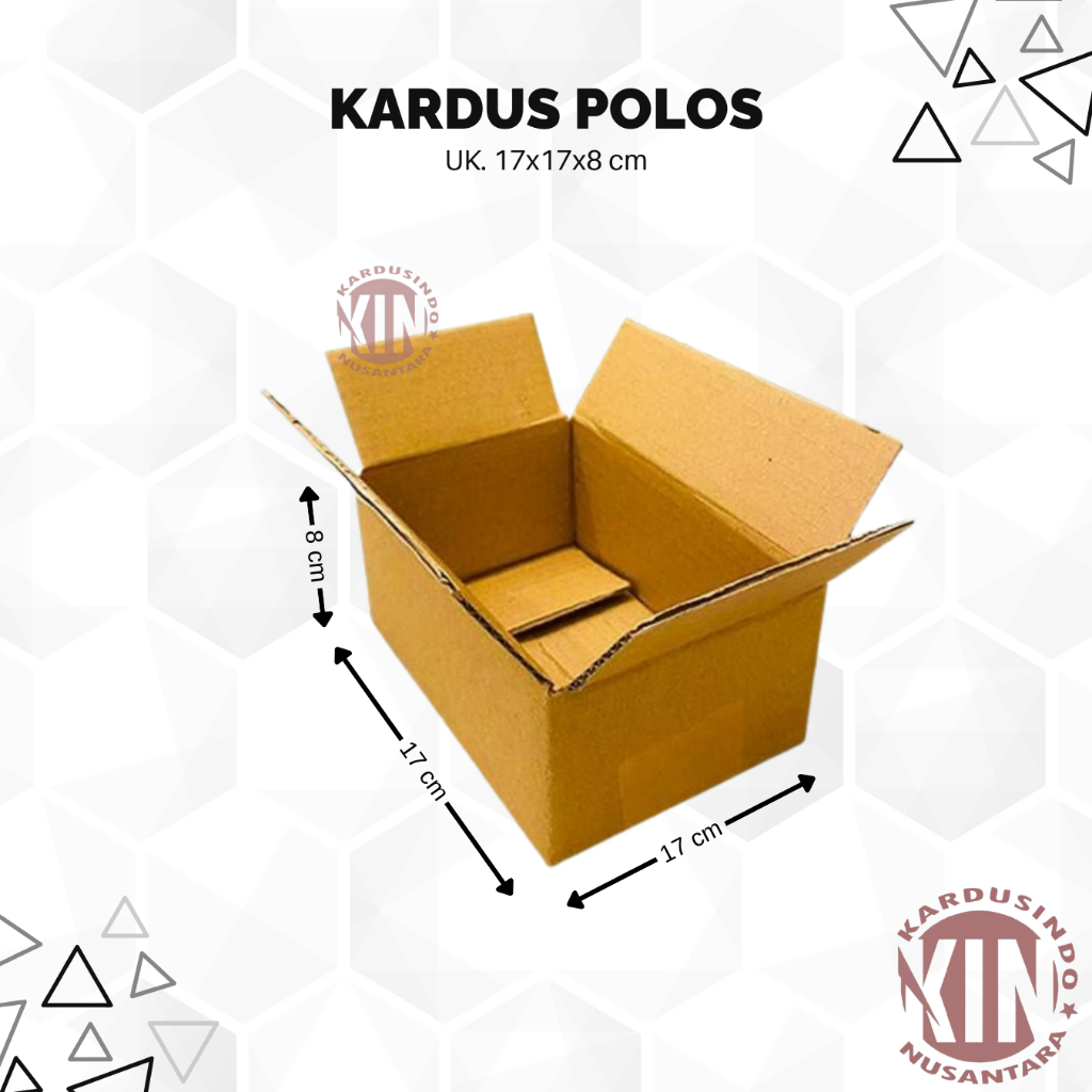 

Kardus box polos baru uk 17x17x8 cm