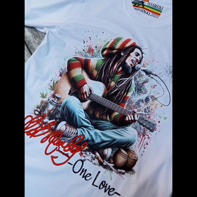Kaos Bob Marley Baju Reggae t-shirt Rasta Bob Marley Original Roots Javamaika Rasta Apparel Stuff