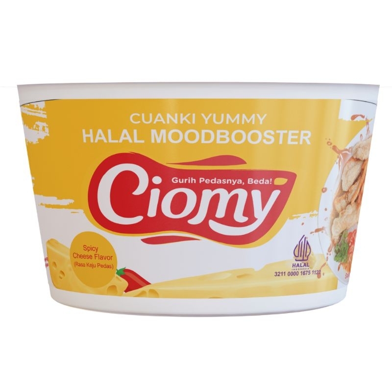 

CIOMY- Cuanki Kuah Keju Cup Kemasan Kecil 45 gr Ayam Pedas Kuah Keju