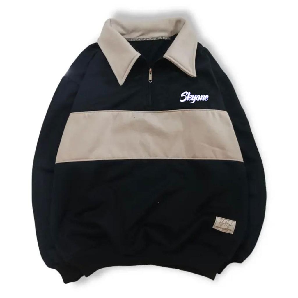 HALFZIPPER - SWEATER UNISEX - OOTD HALFZIPPER - JAKET PRIA