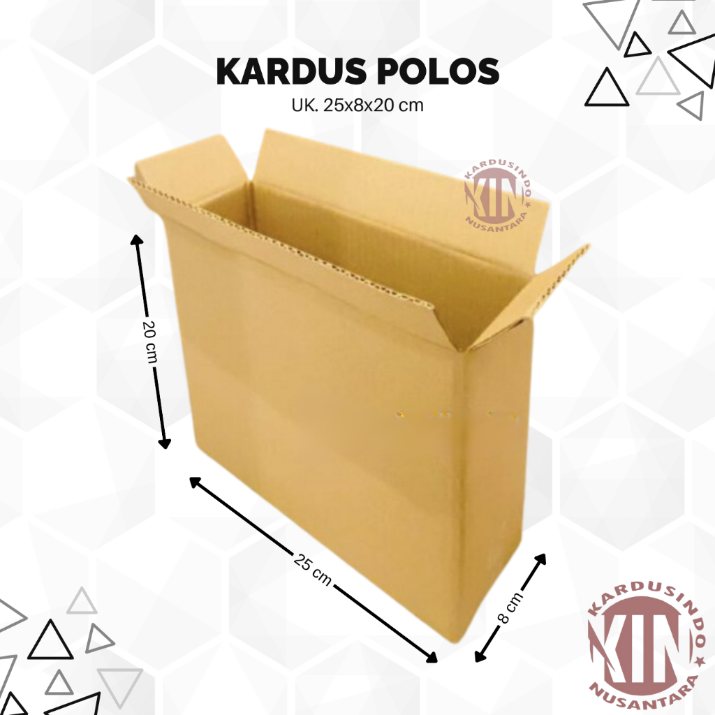 

Kardus box polos baru uk 25x8x20 cm