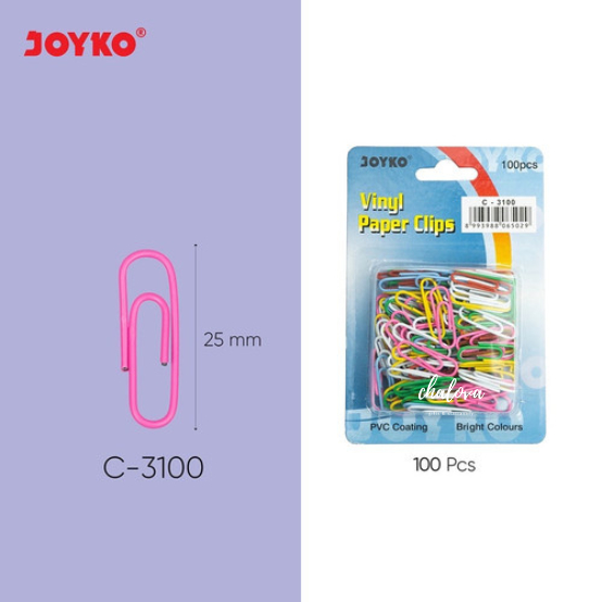 

[PAK] PAPER CLIPS JOYKO WARNA-WARNI 3100C / PENJEPIT KERTAS WARNA-WARNI ISI 100 PCS