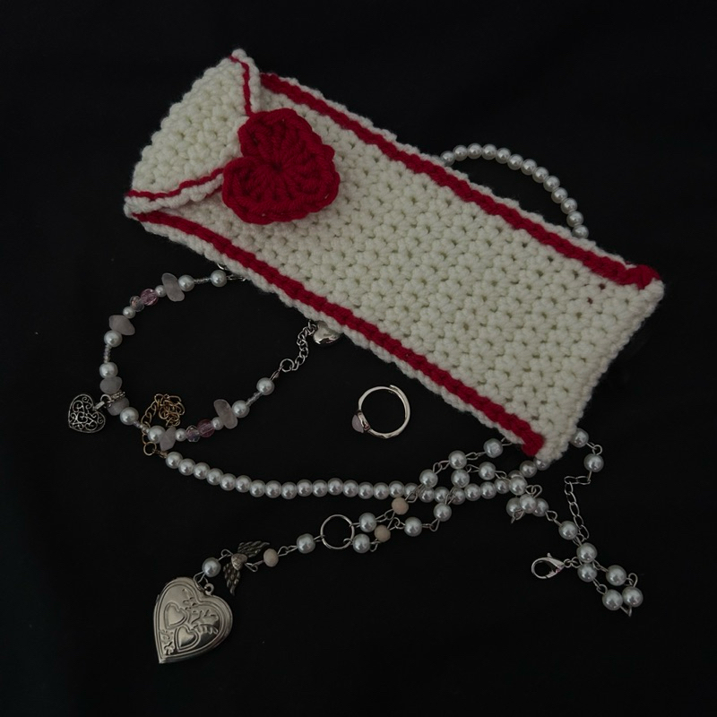 

Crochet pencil case aesthetic || kotak pensil rajut