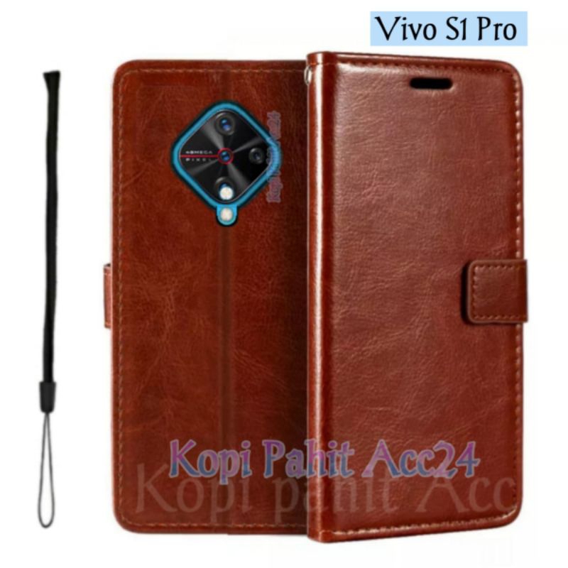 Case Untuk Hp Vivo S1 Pro Vivo 1920 Flip Cover Wallet Sarung Hp Casing Dompet Flip Magnet