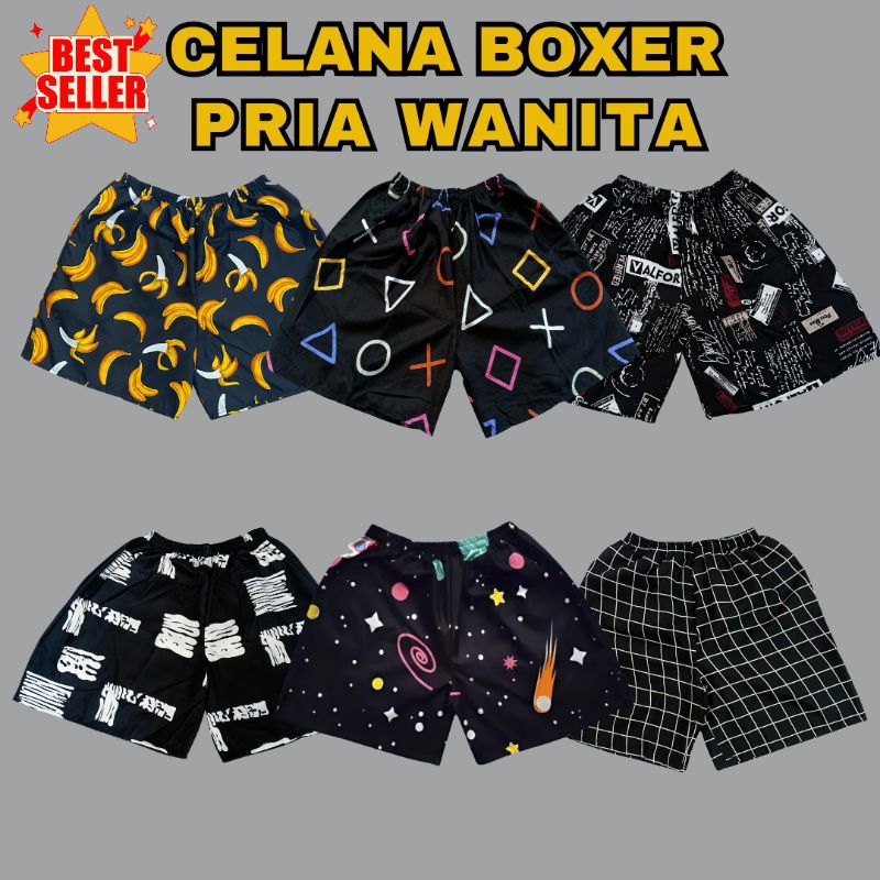 (PROMO) CELANA PENDEK BOXER PRIA WANITA/BOXER PREMIUM/BOXER PRIA/CELANA BOXER PRIA