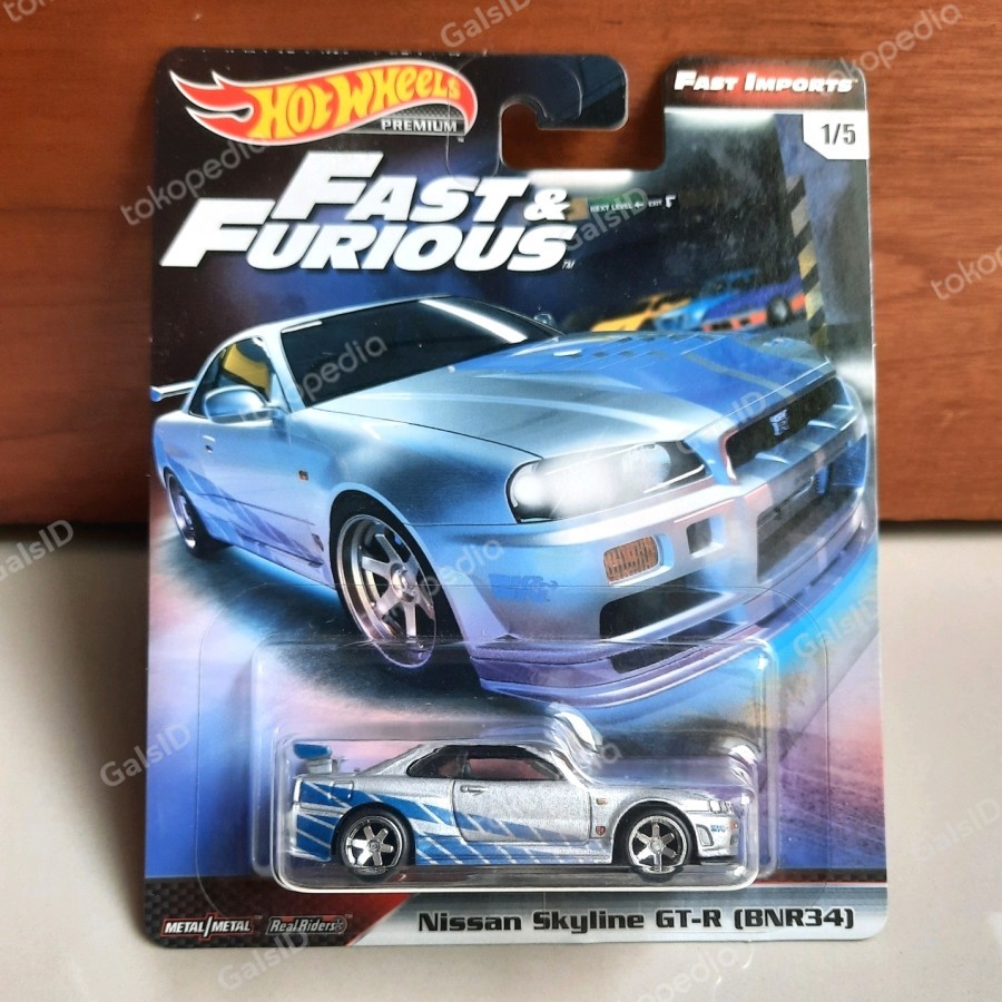 Hot Wheels Premium Nissan Skyline R34 Fast & Furious Fast Imports