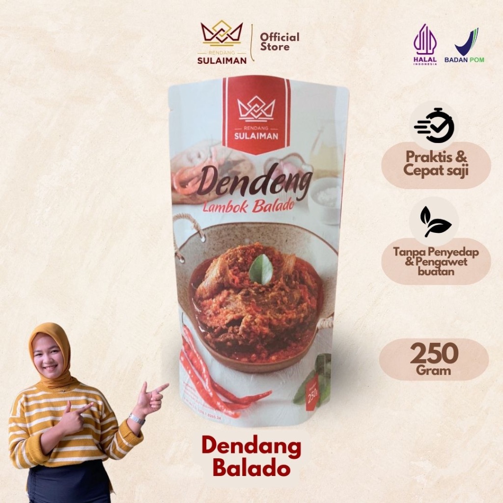 

Dendeng Lambok Balado 250 gr Rendang Sulaiman