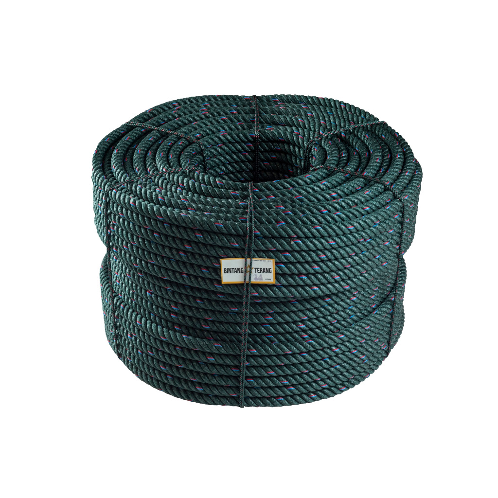 

Tali Plastik HDPE / Tali PE Polyethylene 24 mm +/- 220 Meter BINTANG TERANG