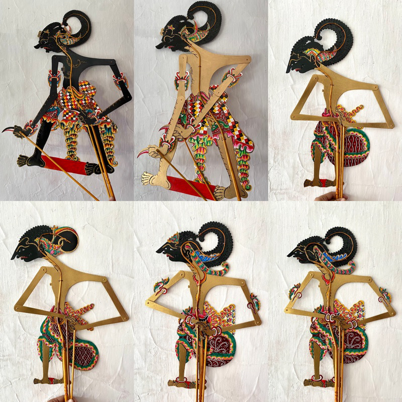 TOKOH WAYANG KULIT PANDAWA LIMA BAHAN KARDUS DUPLEK KUALITAS SUPER ALUSAN (BIMA WERKUDARA,PUNTADEWA,