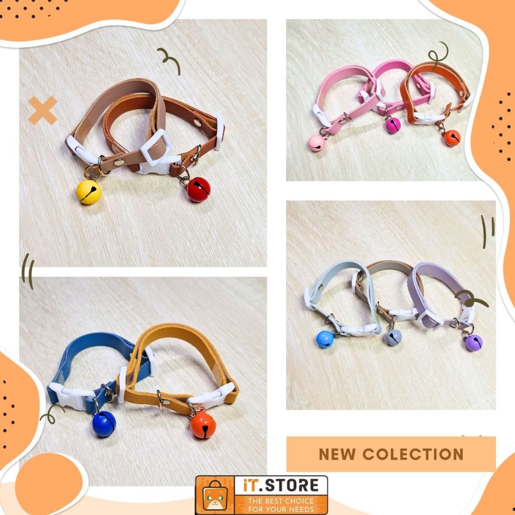 Kalung hewan kucing anjing kelinci musang - Tali Kulit