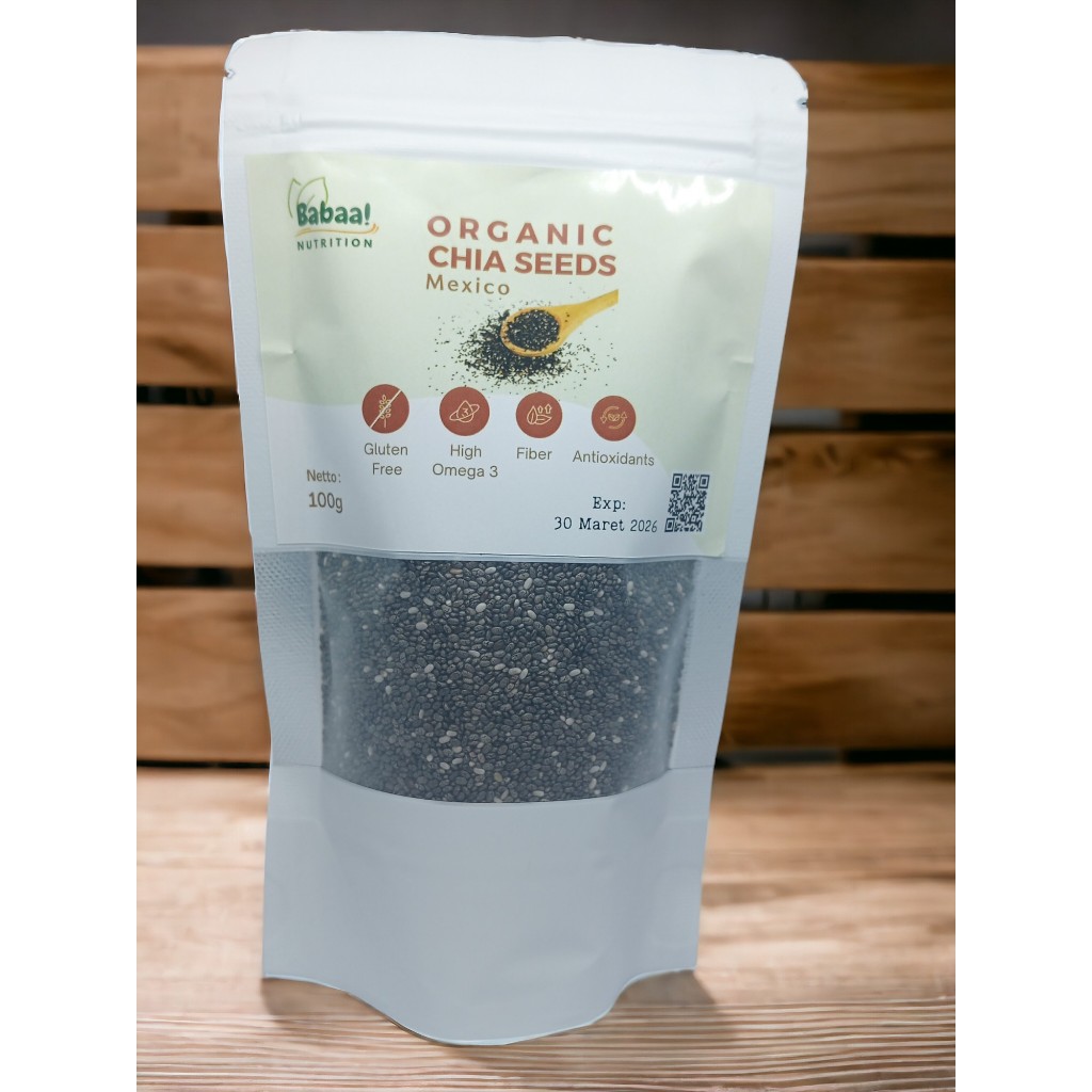

Chia Seeds Pangan Organik Sumber Serat dan Omega 3 | Mexico Origin kemasan 100 gram