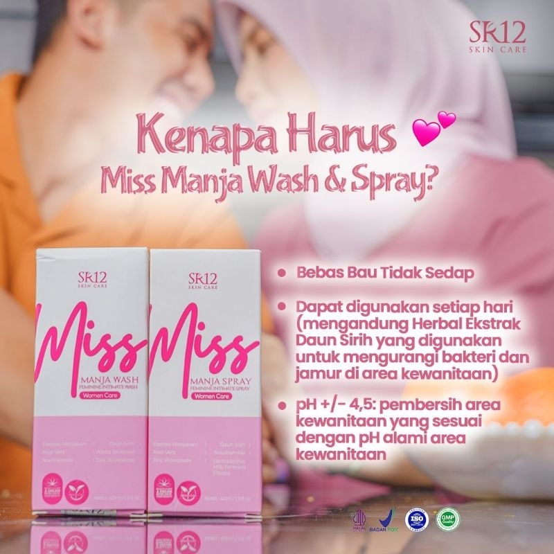 Miss Manja SR12/ Pembersih kewanitaan / Sabun miss v / spray miss v / pencerah miss v