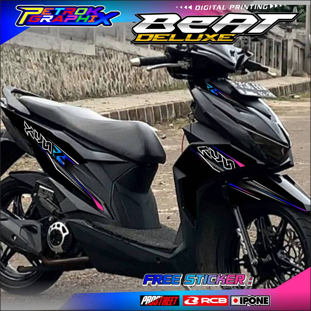 STRIPING VARIASI HONDA BEAT DELUXE / STICKER LIST VARIASI MOTOR BEAT DELUXE