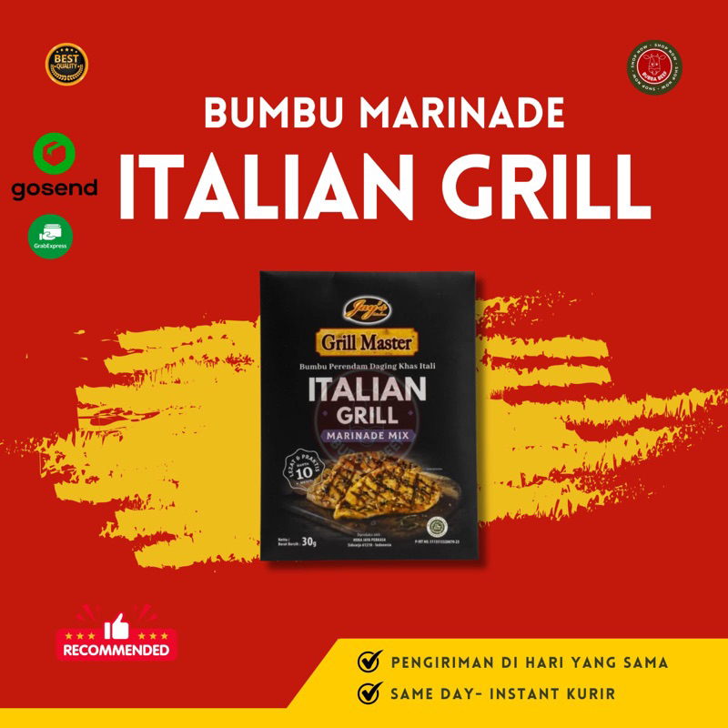 

Bumbu Marinasi Daging Italian Grill Jay's Kitchen/Bumbu Steak Grill Master/Bumbu Marinasi Steak/Bumbu Perendam Daging/Bumbu Instan Grill Master/Bumbu Masak Instan/Bumbu Kering Daging Steak