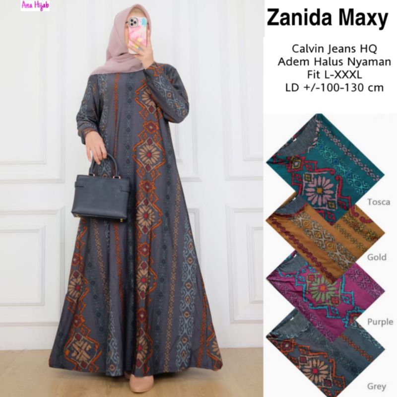 Gamis Calvin Jeans Zanida Jumbo Maxy LD100 Melar 130cm