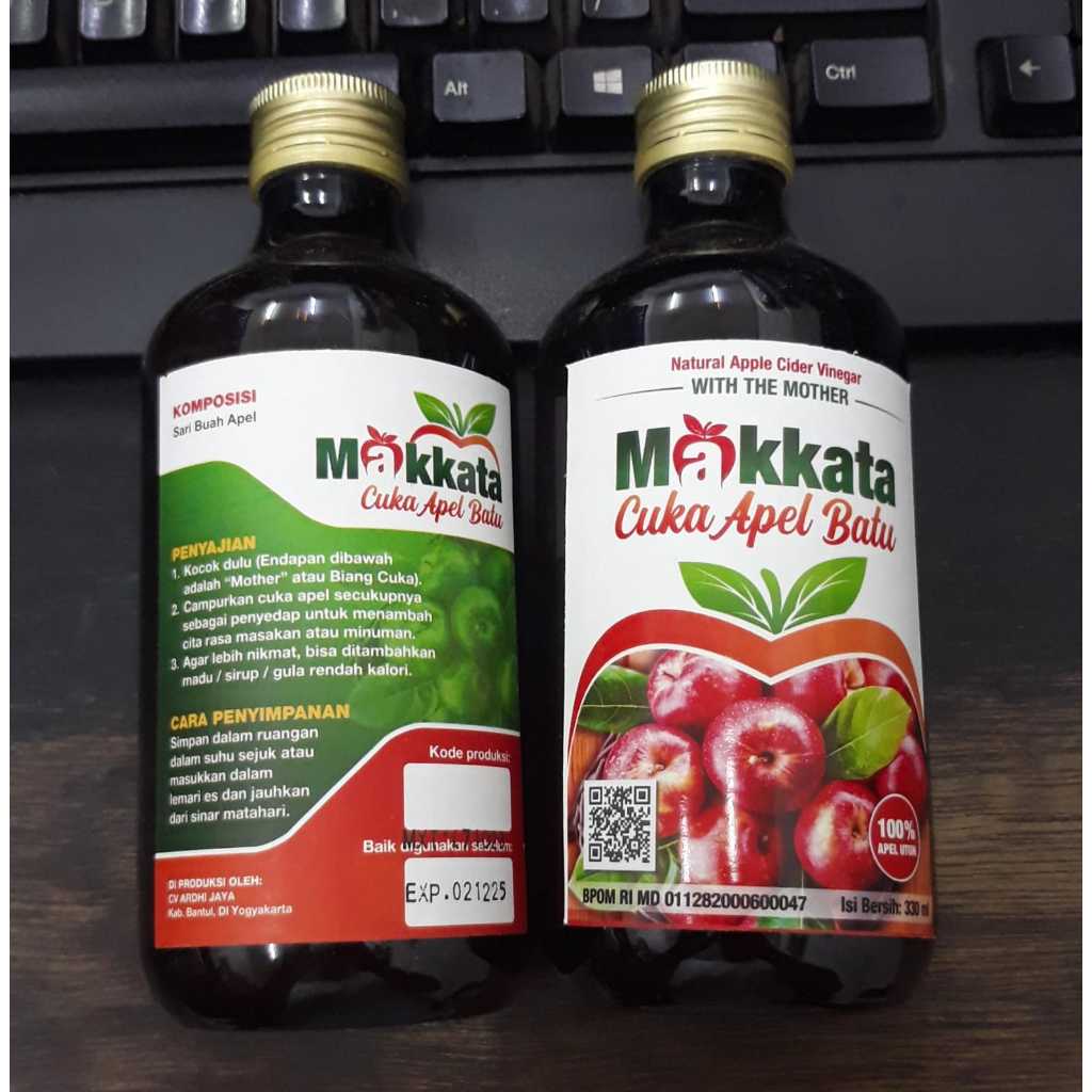 

Cuka Apel Makkata 330ml 100% Original