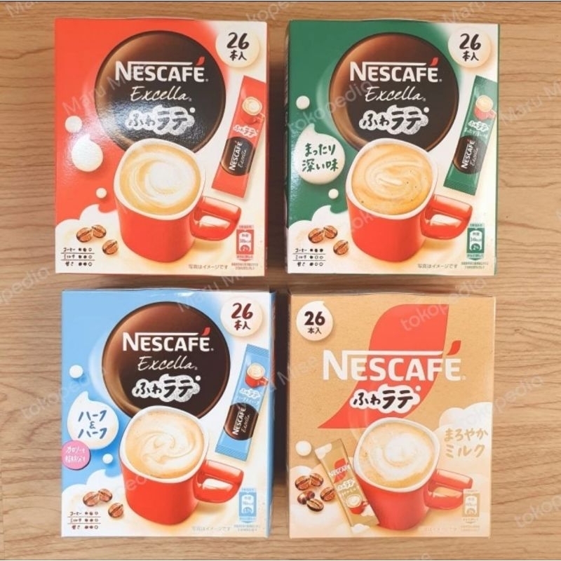 

Nescafe Japan Excella Fuwa Latte Instant Coffee (1 box isi 26 sticks)