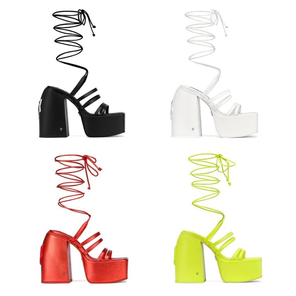 BRAND NEW IN BOX sepatu naked wolfe tipe Josie warna neon yellow size 39