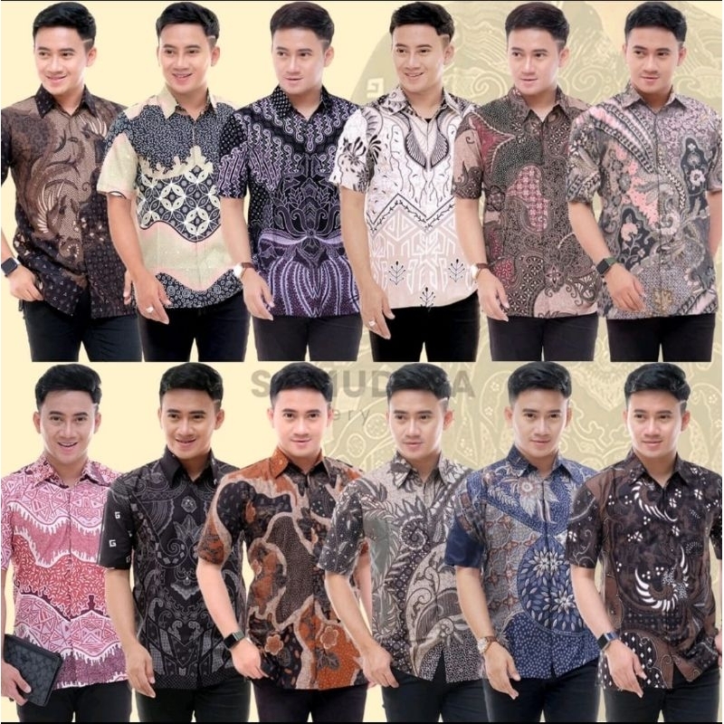 Brand Bandung | Batik Pria Lengan Pendek Batik Pasar Baru Bandung