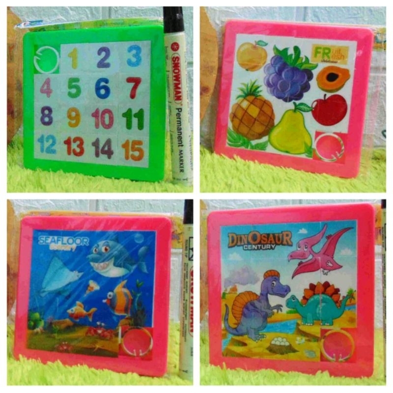mainan puzzle jadul mini edukasi puzzle geser
