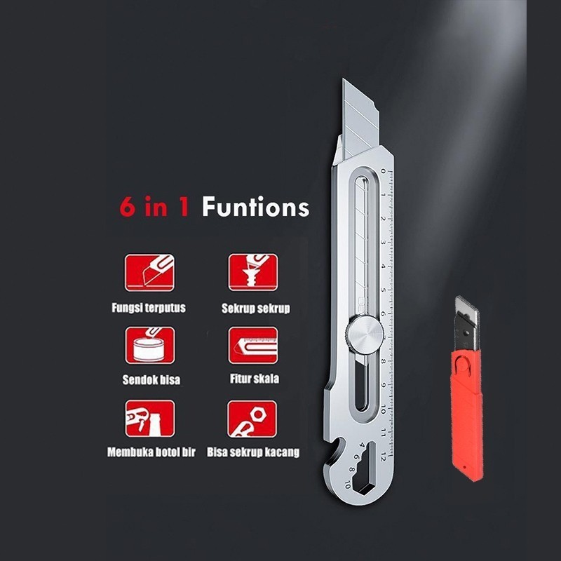 

TK-30 Cutter Besi Stainless Cutter Pisau Besar 18mm Pisau Set Cutter Pisau Pemotong Kertas Serbaguna