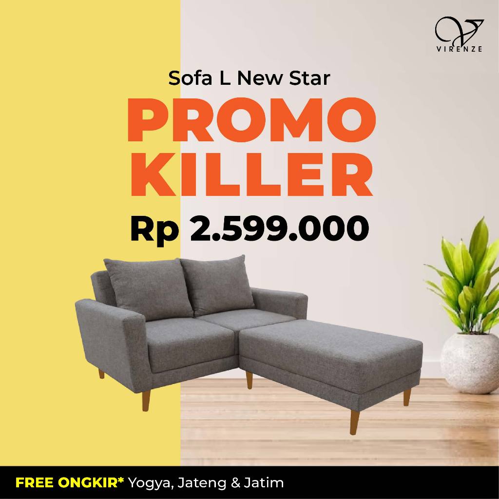 Sofa L  Sofabed Sofa Bed Sofa Santai Sofa MInimalis New Star Virenze - Jateng (Semarang,Solo,) Jatim