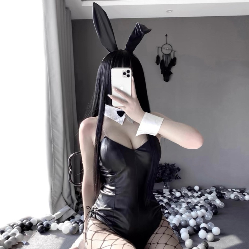 【Lolicos】Bunny Girl Cosplay Costume Mai Sakurajima Sexy Cute Leather Temptation Bunny Girl Senpai Un