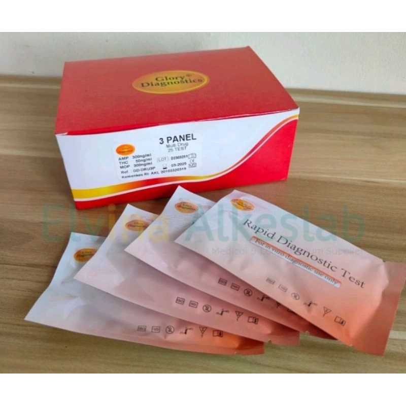Multi Drug 3P - Alat test narkoba 3 parameter 25'test Glory