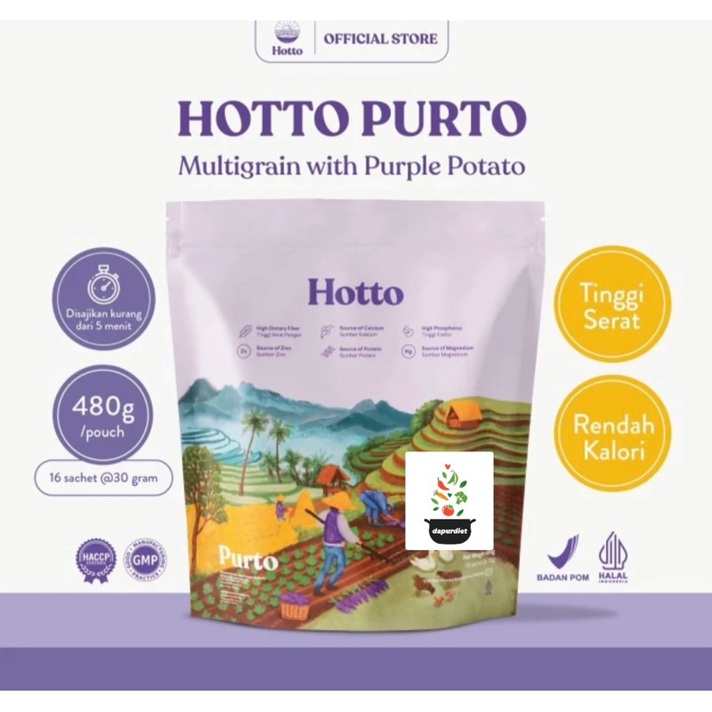

Hotto Purto Pouch Multigrain Purple Sweet Potato (1 Pouch = 16 Sachets) Meal Replacement Diet DEBM