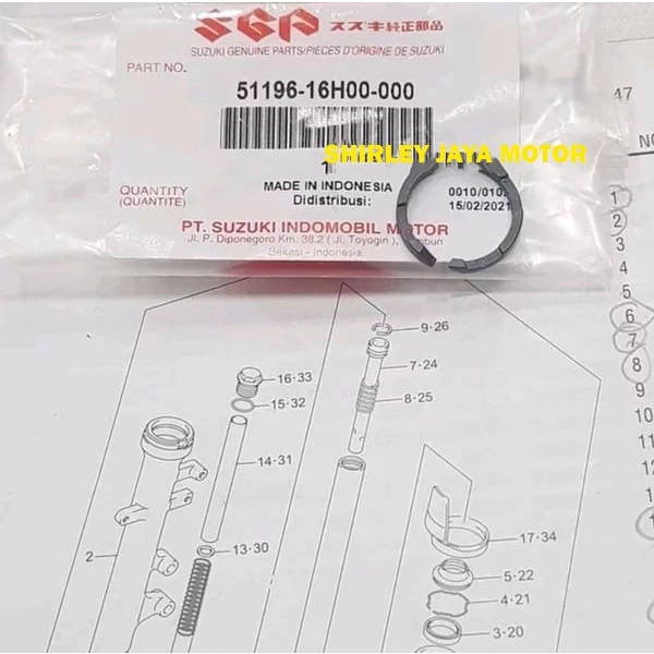 RING PLASTIK VIBER PIBER SULING SHOCK SOK DEPAN SPIN BEAT VARIO SCOPY SPACY BEAT FI VARIO 125 ORISIN