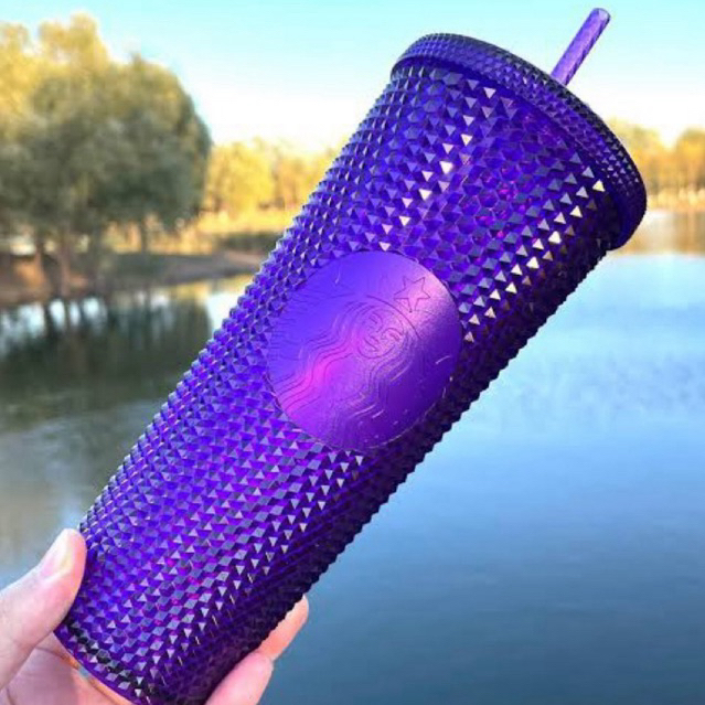 starbucks tumbler ORIGINAL studded purple bling cold cup