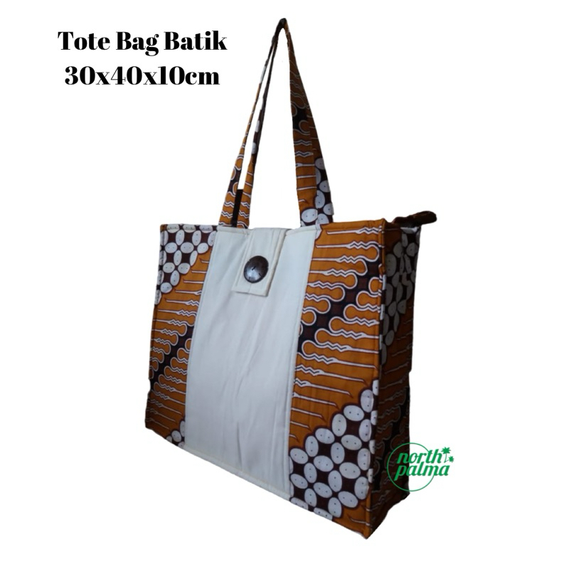 Tas Tote Bag Goodie Bag Kain Kombinasi Batik Etnik Unik Elegan Oleh Oleh Indonesia