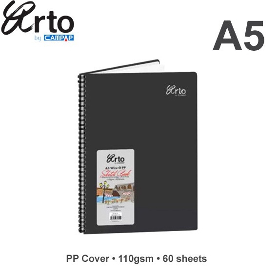 

ART U17E Arto A5 WireO PP Cover Sketch Book 11gsm