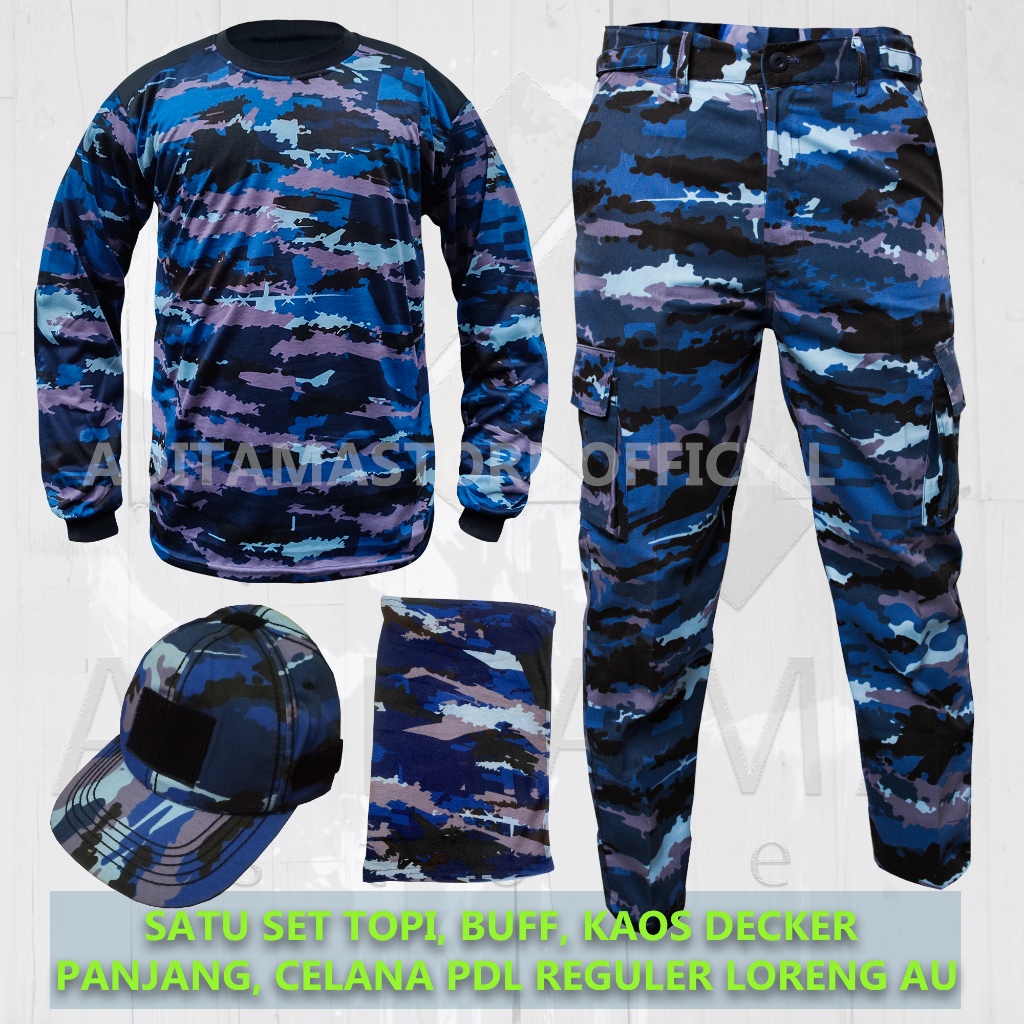 KAOS DECKER LORENG TNI AU / KAOS DEKER LORENG AU / KAOS LORENG ARMY