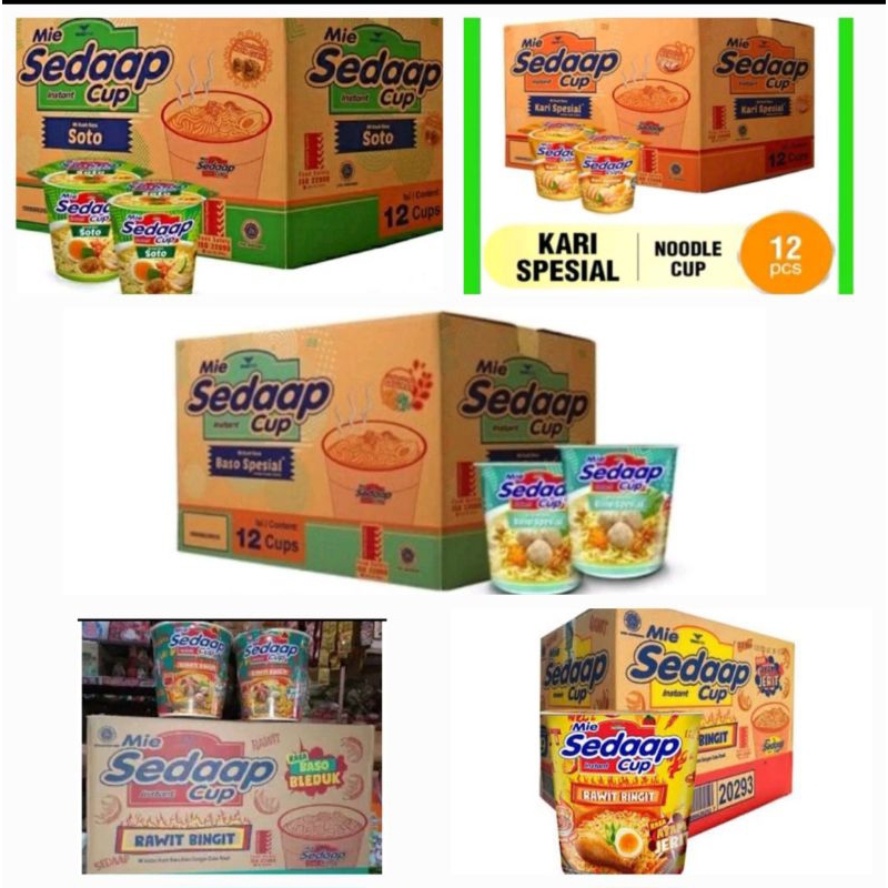 

Sedaap Cup Aneka Variant Kuah 1 dus isi 12pc